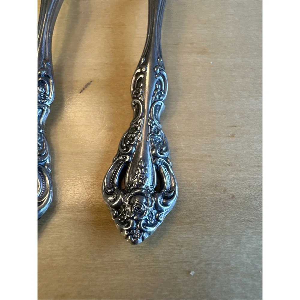 Oneida MICHELANGELO Stainless Teaspoon Heirloom CUBE Glossy‎ Flatware Lot Of 2